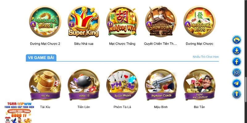 Kho game cực kỳ đa dạng đáp ứng nhu cầu cá cược của mọi hội viên